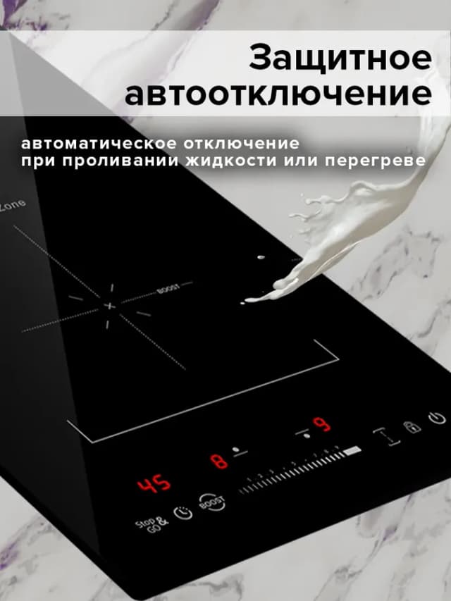 Индукционная варочная панель встраиваемая на 2 конфорки
