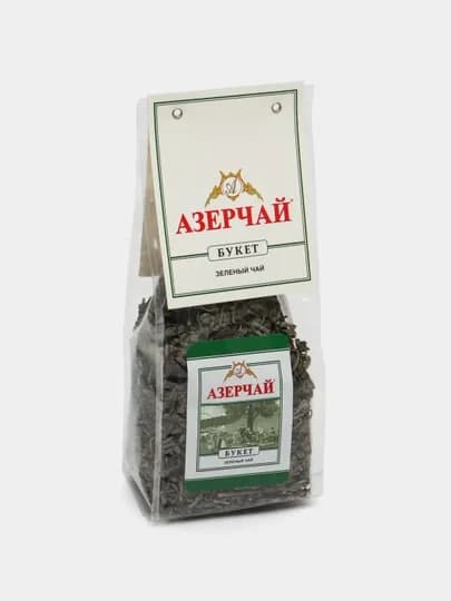 Чай зеленый, крупнолистовой, Азерчай Букет, 200 г