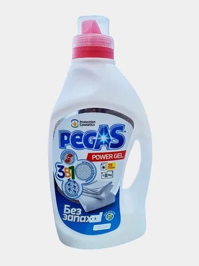 Гель для стирки "Без запаха" Pegas, автомат, 1.95 л — PEGAS-ПБЕЗЗАП
