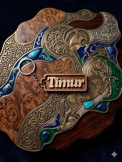 Timur именной брелок