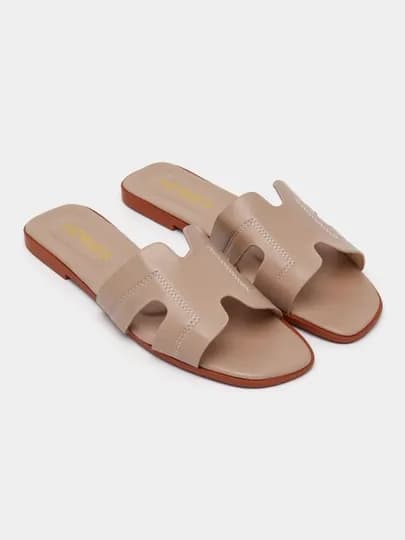 Тапочки женские летние в стиле Hermes 36–41. Модные женские шлепки маломерят на 1 размер — SHOESTS-SHOESTJENTAP-МЕДН-39