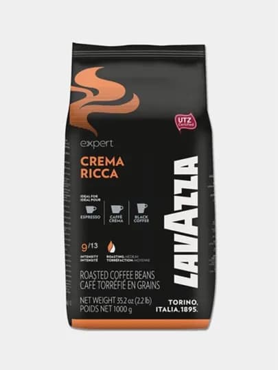 Кофе жареный в зернах Lavazza Crema Ricca, 1 кг