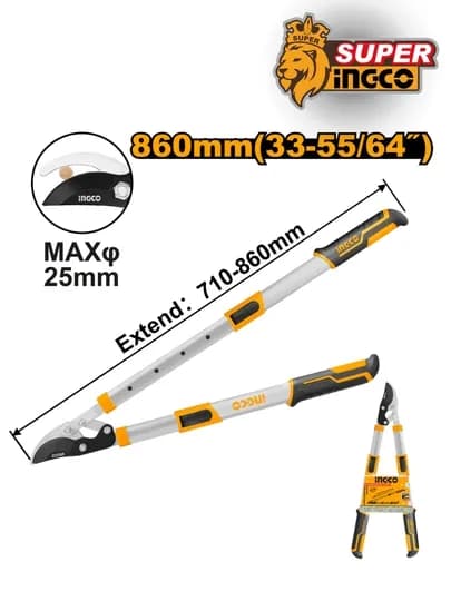 Ножницы для рогов телескопическими ручками 660-860 мм INGCO HLTS7401