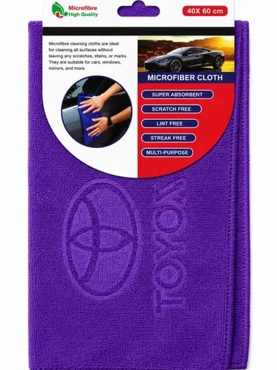 Мягкое микрофибровое полотенце для автомобиля 40×60 см — NURMART-AVTOSOCHIQ-ФИОЛЕТ