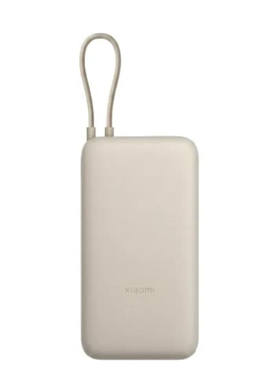 Xiaomi Внешний аккумулятор повербанк с проводом, 20000 мАч, 33 Вт — QTECHUZ-QTECHPOWERBANKXIAOMI-СЕРЕБРН
