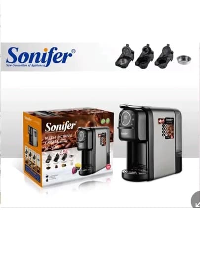 Многофункциональная капсульная кофемашина Sonifer 4 в 1, 20 бар, 1400 Вт — BNK7633-KOFEKAPSULASONIFER-СЕРЫЙ