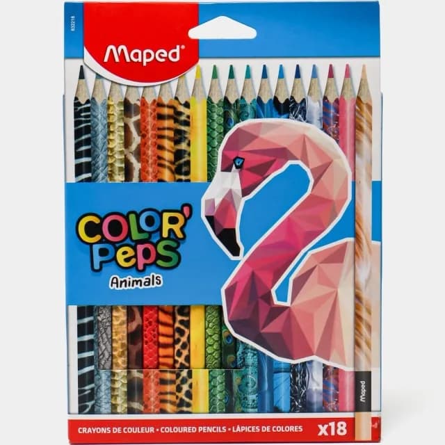 Maped "COLOR'PEPS Animals" 18 ta rangli qalamlar