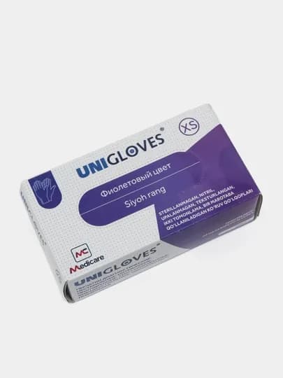 Медицинские одноразовые перчатки Unigloves, нитриловые, неопудренные, 100 шт