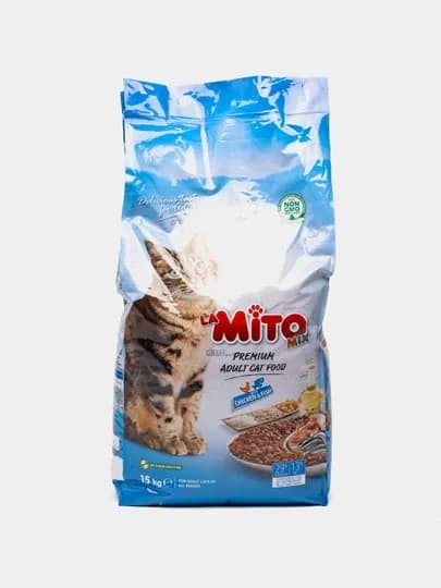 Сухой корм для кошек, Mito, MIX, 15 кг