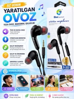 Проводные наушники 3.5mm Stereo с микрофоном для Android iPhone — LUXE123-SIMLINAUSHNIK-ХРОМ
