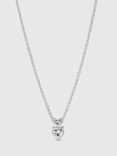 Серебряное колье, куб. оксид циркония Pandora 391229C01