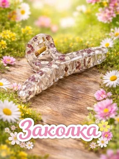 Заколка для волос, зажим-крабик для девочек, заколка неломающаяся, прочная и надежная — MEHIRLI-SINMAYDIGANKRABIK-ВИШН
