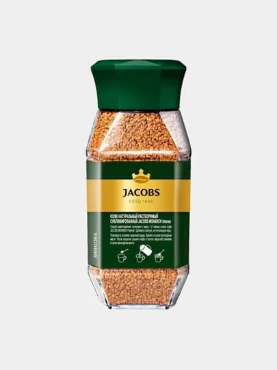 Кофе растворимый Jacobs Monarch Intense, стеклянная банка, 47.5 г