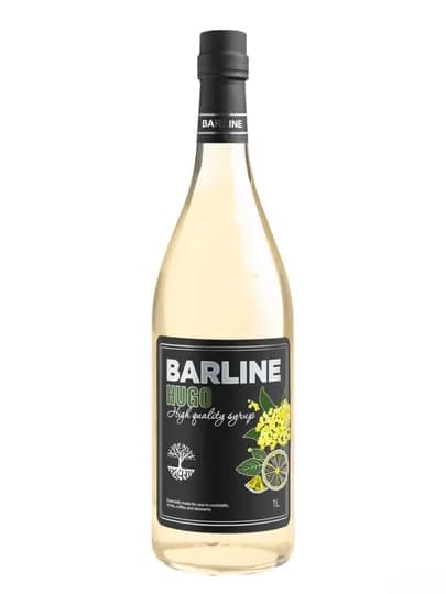 Barline Hugo сироп с ароматом бузины и лайма, для коктейлей и десертов, 1 л