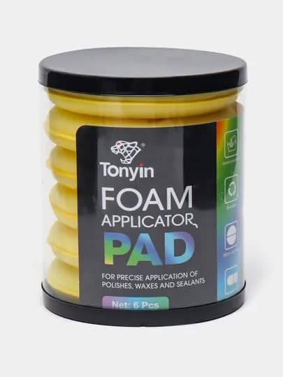Аппликатор для нанесения воска и очистителей TONYIN WAX APPLICATER, в упаковке 6 шт