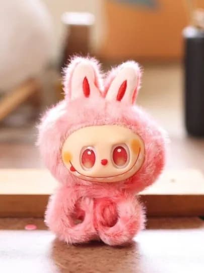 Лабубу мягкая игрушка браслет монстр — FANTOY-LABUBRA-РОЗОВ