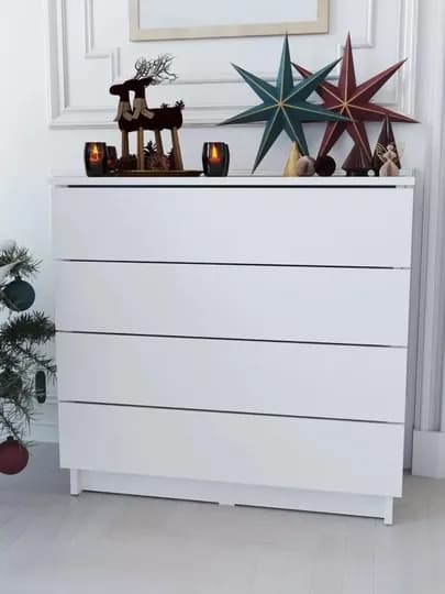 Комод hi-tech, с 4 ящиками, Martin 73x70x33 — SIFATMB-KOMBEZRUCH70-БЕЛЫЙ