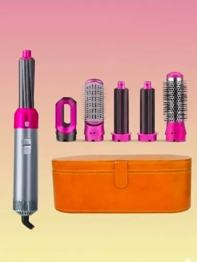 Фен-стайлер Dyson, 5 в 1, для всех типов волос, с кейсом, плойка — LUME1-FEN5GA15-КОРИЧН