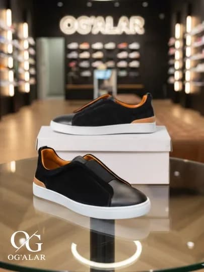 Мужские слипоны ZEGNA, большемерка, из натуральной кожи — SUPERST-ZEGNASH-СВЕТСИН-39