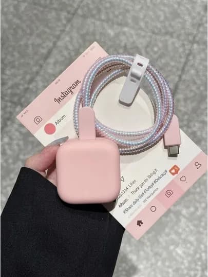 Чехол для зарядного устройства,кабель для зарядки,зарядное iPhone,чехол, защита для кабеля — PENPAL1-40WCHEX-РОЗОВ