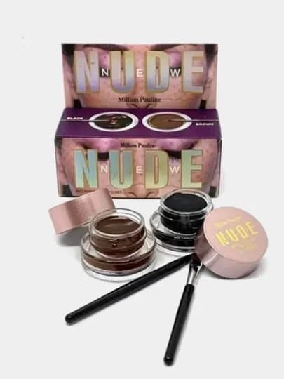 Жидкая гелевая подводка для бровей и глаз Million Pauline 2 в 1 - Nude New, Black + Brown — GOZALIK-NUDEGS