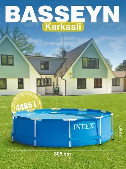 Каркасный бассейн Intex, прямоугольный, разные размеры — INTEX77-28272KA-ГОЛУБ