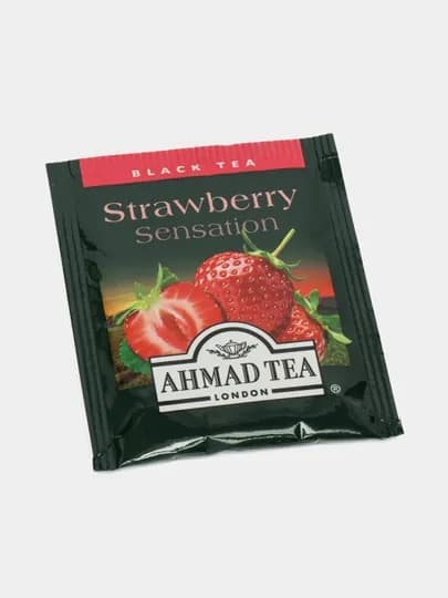 Чай Ahmad Tea Черный Пак. Конверт 'Клубника' 1х2гр (499_)