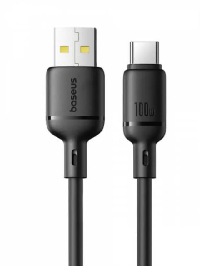 Кабель OS-Baseus Silky Series Black Fast Charging Cable USB - Type-C 100W 1м