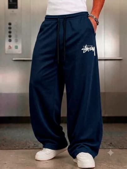 Брюки спортивные Stussy, трико штаны широкие оверсайз повседневные — MODERN0-OVERSIZ-ТЕМНСИН-50
