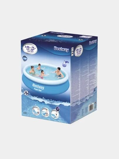 Надувной бассейн Bestway Fast Set 57273, 366 * 76 см, 5377 л