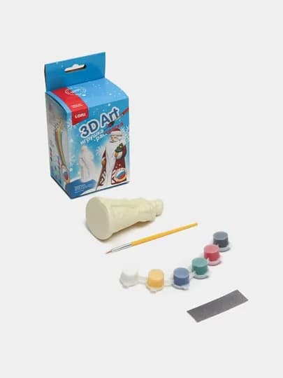 Детский набор для творчество Lori 3d art, игрушка-раскраска, Дедушка Мороз, ир-017 — TOPDETI-P10756C