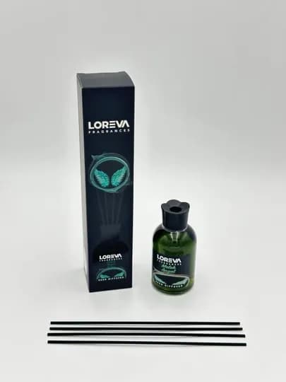 Loreva Ароматический диффузор с палочками – 55 мл, 110 мл, с 9 видами запахов — AURAUZB-LOREVA-ЛЗЕЛЕН-110 ml