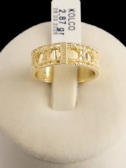 Золотое кольцо GOLDWISH в дизайне «DIOR», 5 вариантов размеров и веса — GOLDWIS-40-ЗОЛОТ-17.5