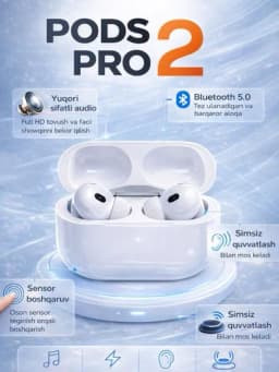 Беспроводные наушники APods Pro 2 , для iPhone и android — FOYDA1-AIRPODS77-ПРОЗР
