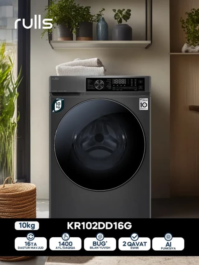 Стиральная машина Rulls KR102DD16G, тёмно-серый