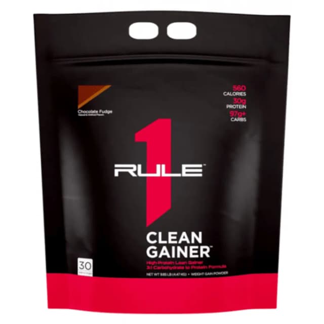 Высококалорийный гейнер RULE1 CLEAN GAINER chocolate fudge, 4.47кг
