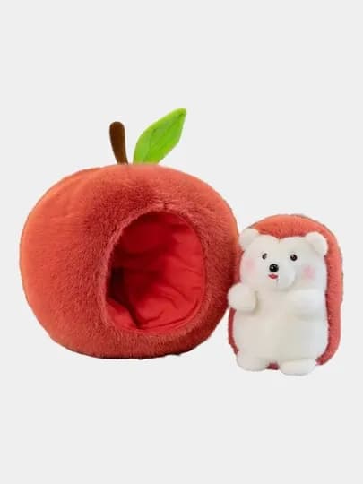 Креативная мягкая игрушка - подушка, с вынимаемой игрушкой внутри — PRSSHOP-APPLE-КОРАЛЛ