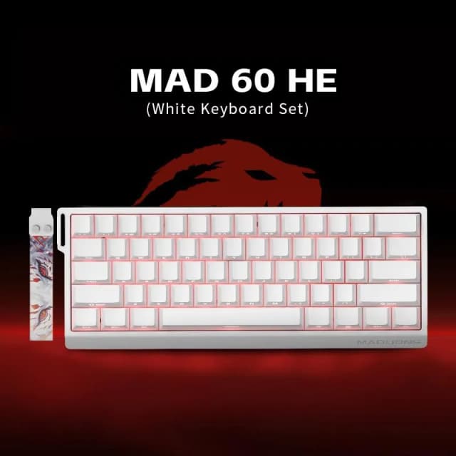 ATK MAD 60 HE White, Amber Pro Magnetic Switch, RGB LED, Hot-Swap