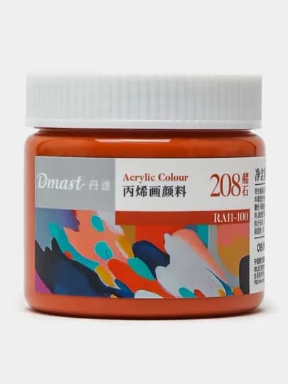 Краска акриловая в банке Dmast Deli RA11-100-208 Red Ochre, 100 мл — ДЕЛИ-P152B09