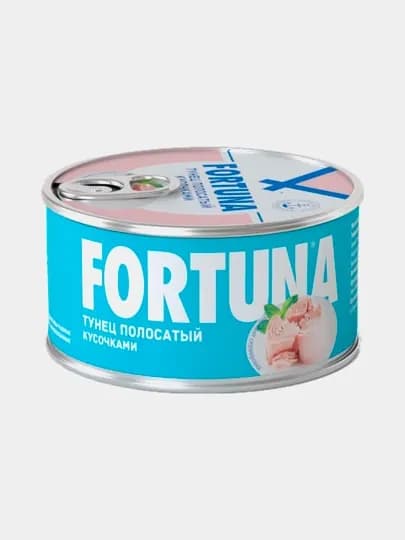 Тунец "FORTUNA" полосатый куски в собственном соку 150 гр, *
