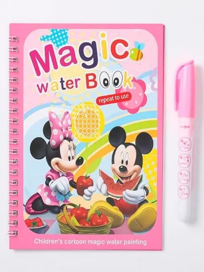 Magic Water Book многоразовая детская водная книжка-раскраска — FAIRYTA-MAGICBOOK3V1-ТЕМНРОЗ