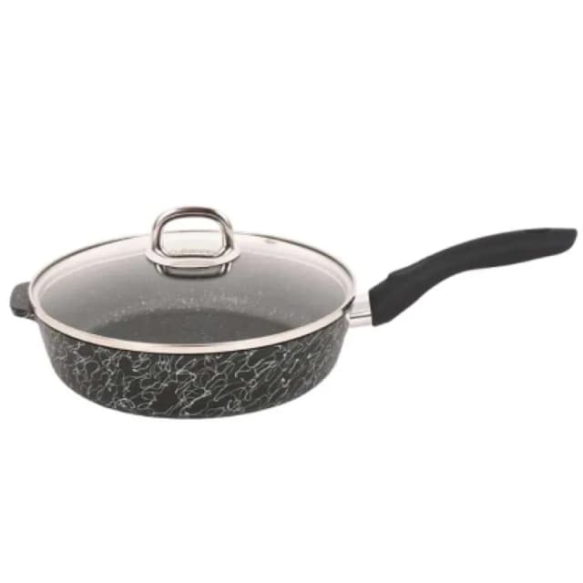 Chuqur qovurilgan tovasi Kukmara "Грация" 220 mm qora (сгчс221а)