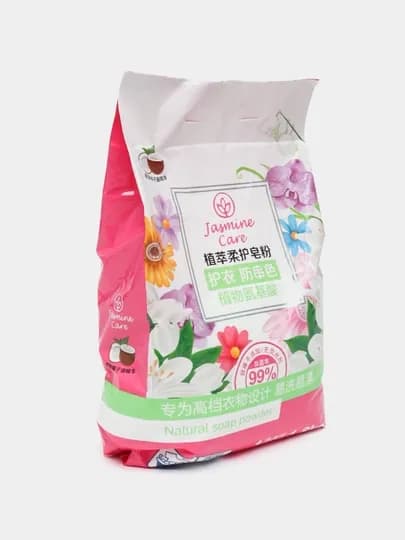 Стиральный порошок Jasmine Care, натуральный, мыльный порошок, Автомат и ручная стирка