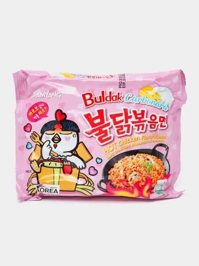 Лапша быстрого приготовления BULDAK CARBONARA HOT CHICKEN RAMEN, 140 г
