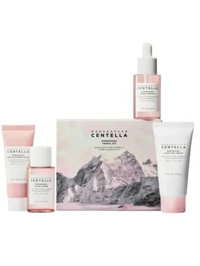 SKIN1004 Centella Travel Kit — серия мини-наборов ухода за лицом — NANOO-SENTELLAMININABOR-РОЗОВ