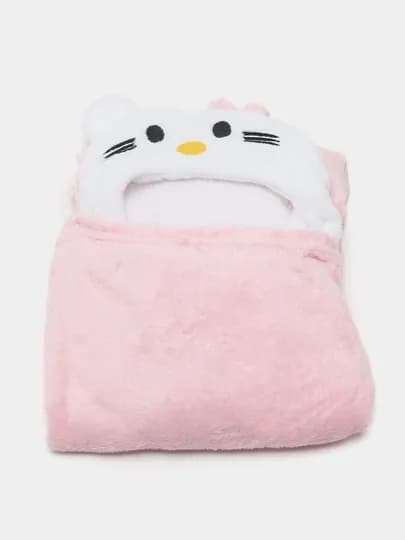 Детский плед с капюшоном, мягкий blanket с дизайном утёнка
