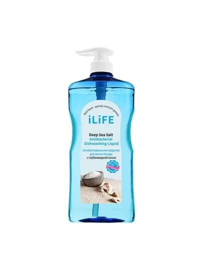 ILiFE Антибактериальное мыло для мытья посуды с глубоководной морской солью, 1,25 кг