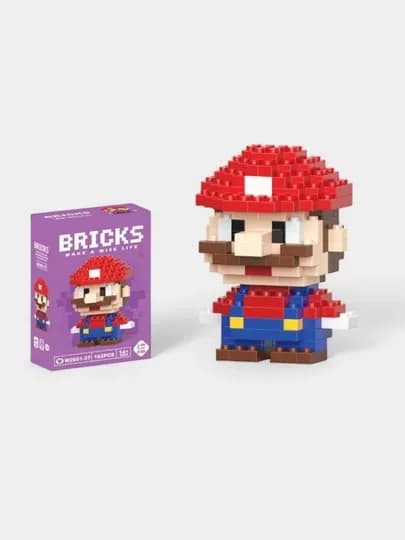 Конструктор из блоков 3D, мини фигурка лего Марио — IMLEGO-IMMARIO-КРАСН