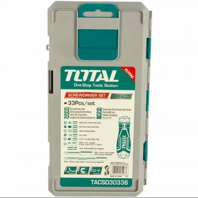 TOTAL TACSD30336 33 ta otvёrtka va bitdan iborat to‘plam