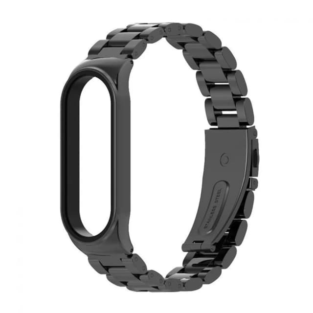 Металлический ремешок для Xiaomi Mi band 6 (чёрный)